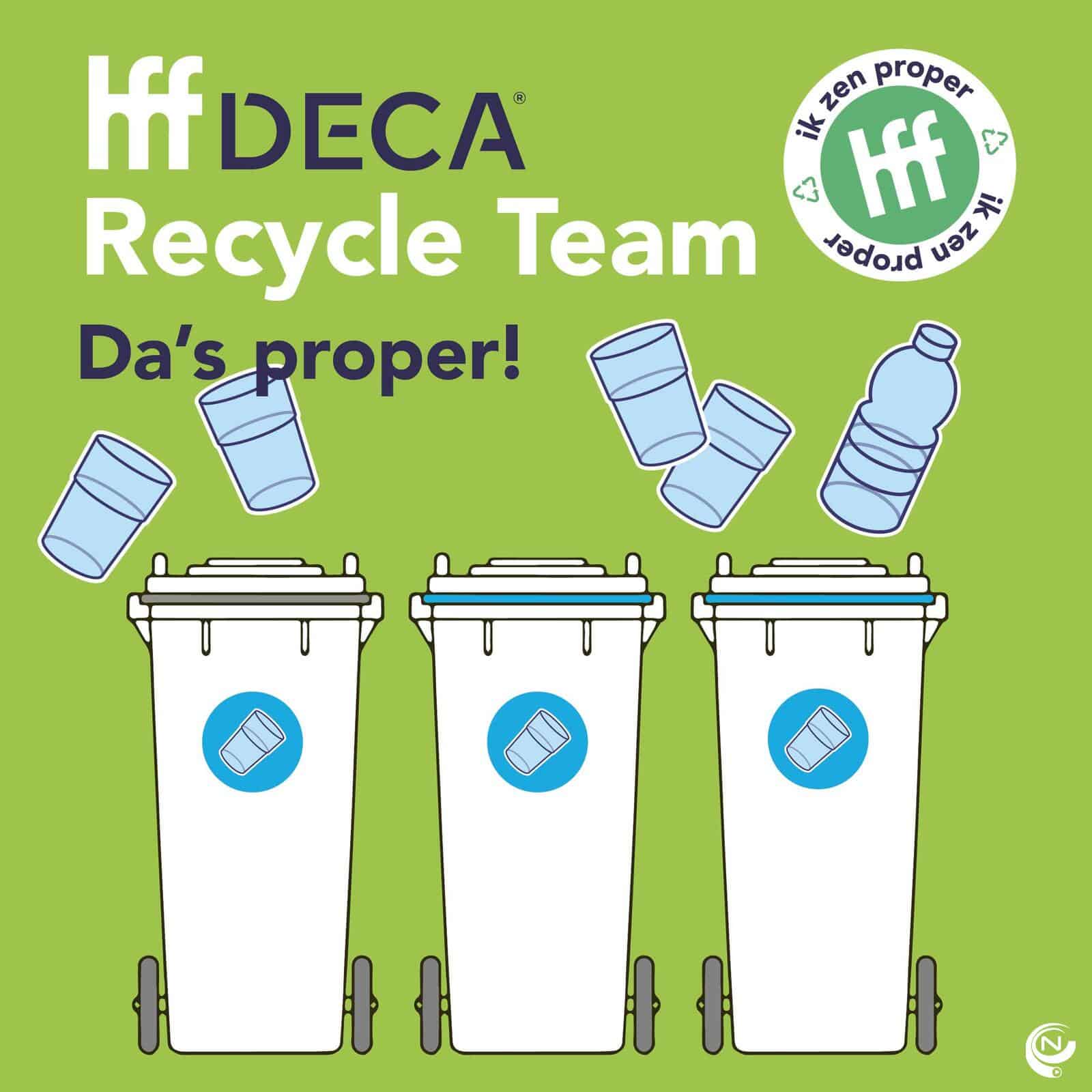Da’s proper! Help HFF en DECA om de afvalberg te beperken